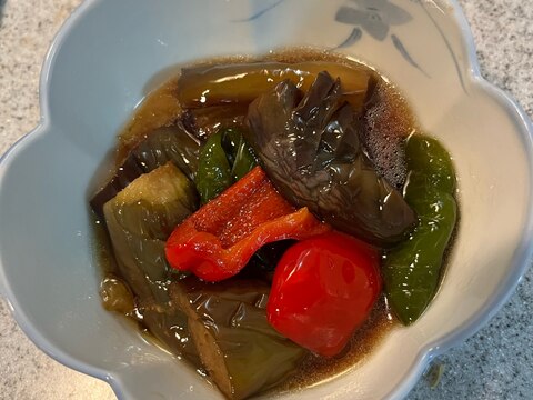 簡単 茄子とピーマンの揚げ浸し 冷やしてもOK